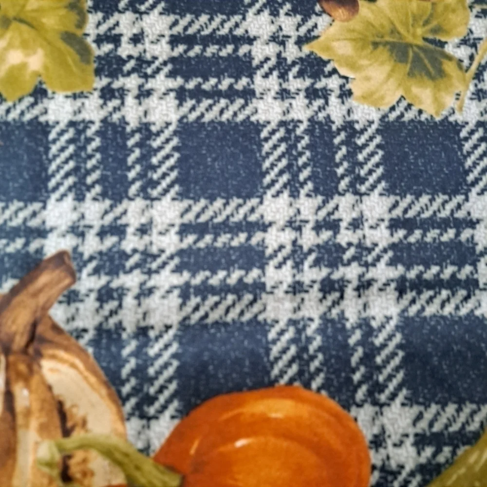 Punpkin Gourd Acorn Plaid Autumn Scarf